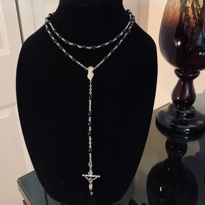 Beautiful shiny black beads chaplet/rosary🖤